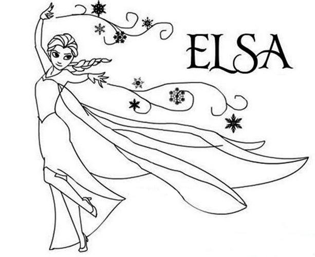 儿童卡通人物简笔画冰雪女王艾莎艾莎简笔画