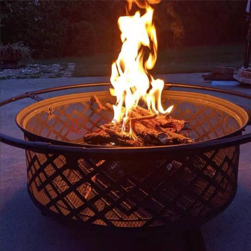 小型篝火晚会大火盆户外取暖火盆柴火炉农村烤火架庭院烧烤多用取暖炉