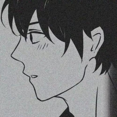 情侣头像动漫黑白,冷酷