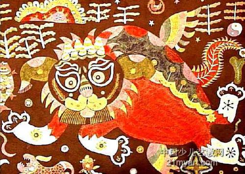 彩色十二生肖简笔画-吉祥虎