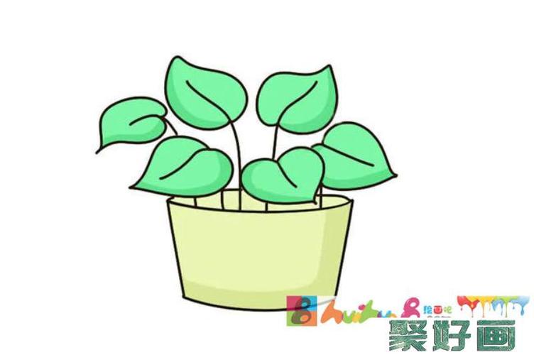 绿萝简笔画彩色图片怎么画简笔画教程