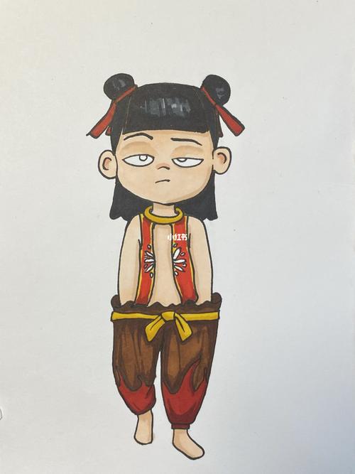 马克笔手绘哪吒_哪吒_手绘_马克笔_哪吒之魔童降世_文化_绘画