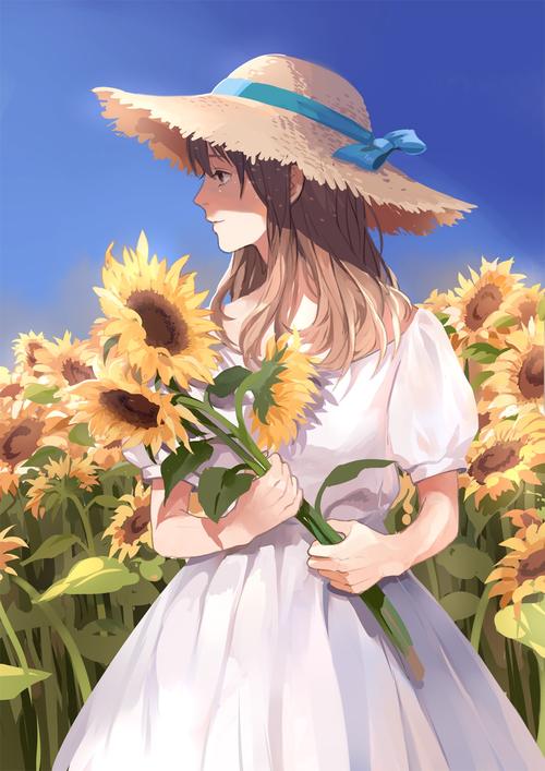 插画 动漫【ひまわり,向日葵】id=31780591