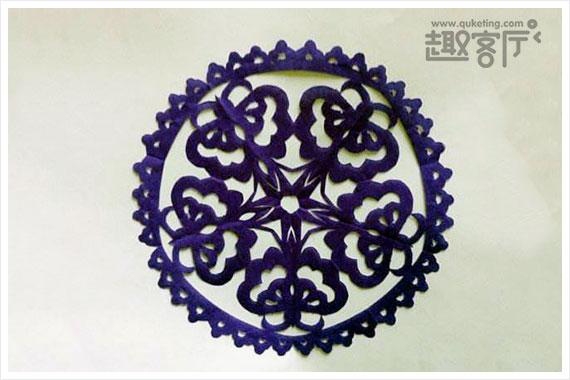 最新手工剪纸团花图案儿童手工剪纸作品