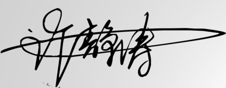 姓名个性签名——许静涛,草书的?
