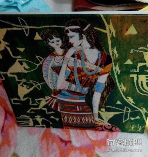 现代客厅装饰画少数民族少女挂画