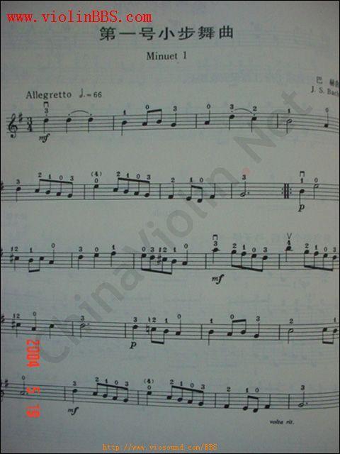 第一号小步舞曲小提琴谱