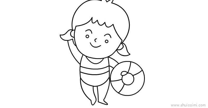 游泳儿童画怎么画 游泳简笔画简单