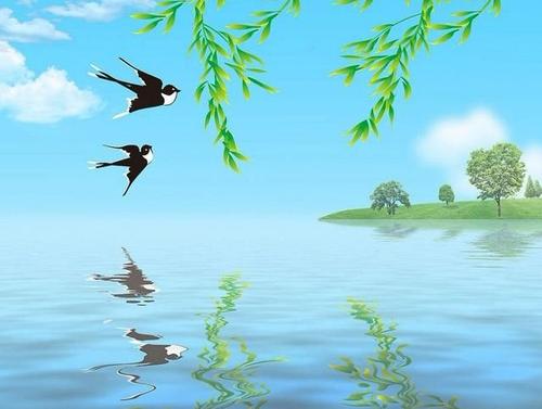 七绝·忽听燕子呢喃语