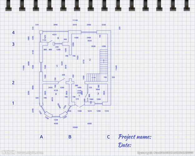 手绘建筑图纸图片