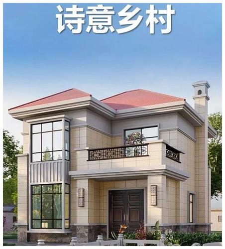 别墅风格为:简欧风格 二层带大露台设计 外墙为文化石与外墙砖