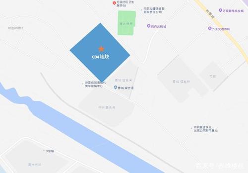 c04地块位置图 哈达和硕片区,e03地块,占地77亩,容积率1.