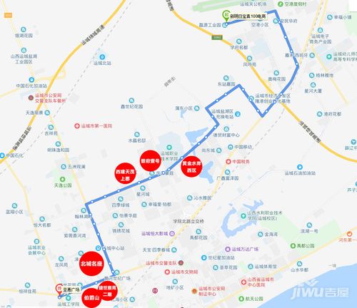 运城13路公交路线沿途有哪些在售小区
