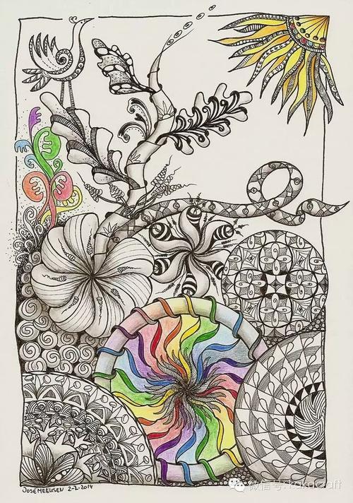 手绘线描(禅绕画)