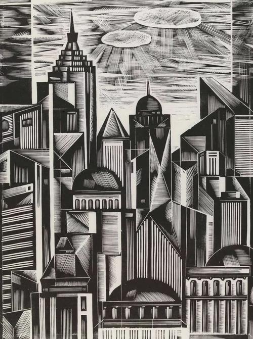 美柔汀,飞尘蔡鸿君《四叶草绽放》 丝网吴万昊《境语》 绝版套色木刻