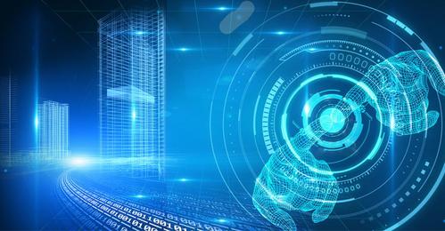 蓝色互联网科技线条互联网背景 科技线条背景 简约 科技 商务 线条