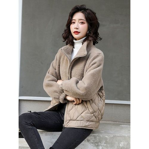 2021年最流行的冬装,2021年流行服装颜色 加厚棉衣女2021年冬装新款韩版宽松皮毛一体羽绒棉服