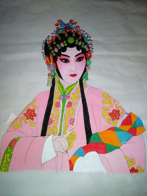 高红专工笔京剧脸谱人物画