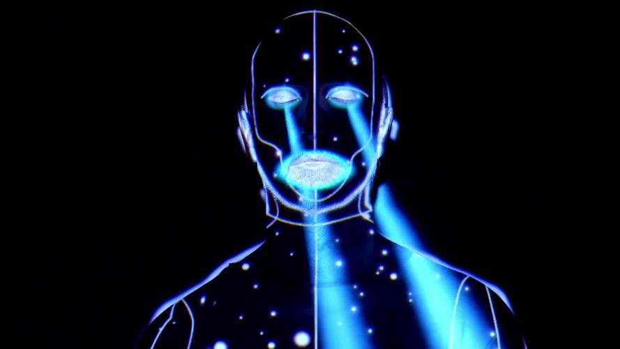 大气荧光机器人眼睛射线_1280x720_高清视频素材下载