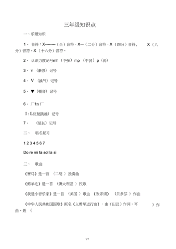 三年级音乐知识点下册.docx 1页