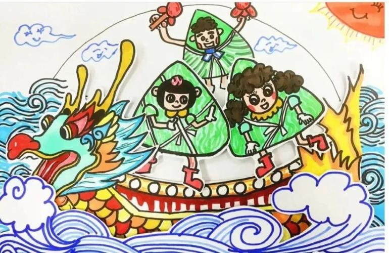 每天学一幅简笔画-2021端午节手工 简笔画 手抄报 儿童画,很全哦!
