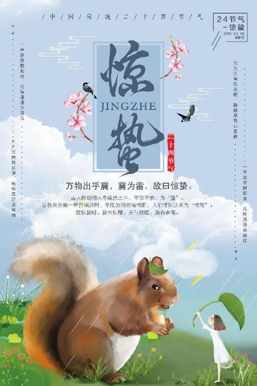 二十四节气之惊蛰海报psd素材