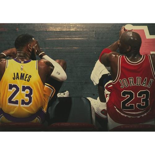 室内房间勒布朗詹姆斯海报海报装饰画 nba球星寝室咖啡馆壁纸巨幅