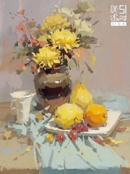 轻松搞定色彩静物中花卉和水果的画法(附步骤图)