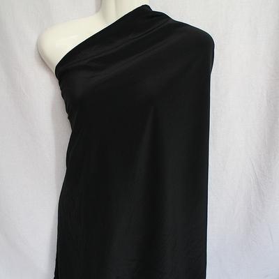 特价纯w黑色真丝双绉面料100%桑蚕丝服装厂零头布料亚光衬衣裤子.