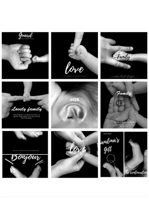 满月照99diy,黑白系列_宝宝满月照_萌娃_宝宝写真