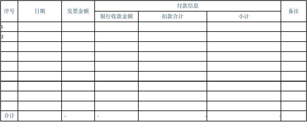 供应商财务对账单