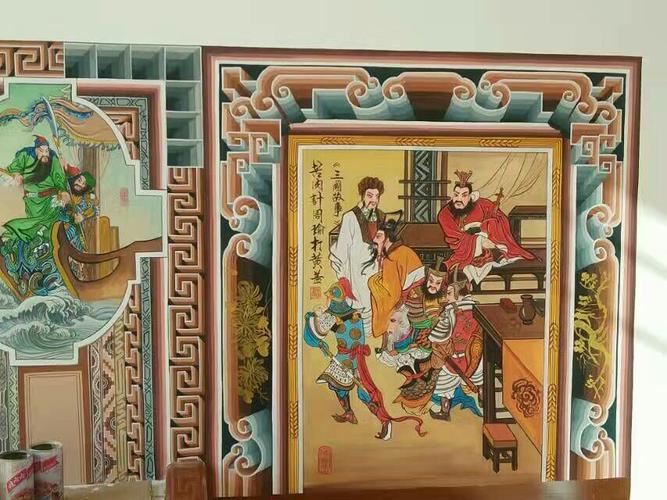 山西朔州鹏翔艺术古建彩绘 《炕围画》制作专栏 罗文亮13097642703