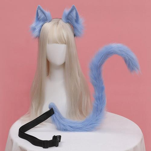 猫咪尾巴插件可动兽尾狐狸配饰绑带cos道具猫耳套装情趣cosplay