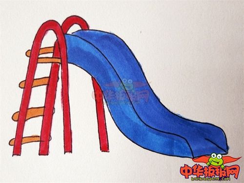 简单的滑滑梯怎么画,儿童滑滑梯简笔画步骤