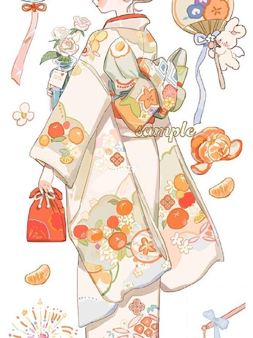 手帐素材日系和服动漫二次元_和服_手帐_日系_动漫_二