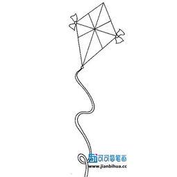 风筝的画法简笔画儿童画