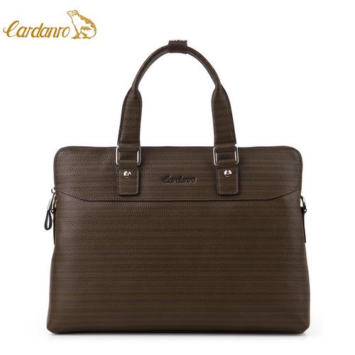 卡丹路新款真皮男包 头层牛皮商务休闲公文包手提单肩包商品图片价格