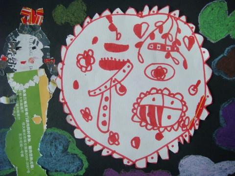 361. 2011-03-20 创意画"福" - 2008dafenqi - 达.芬奇儿童画廊