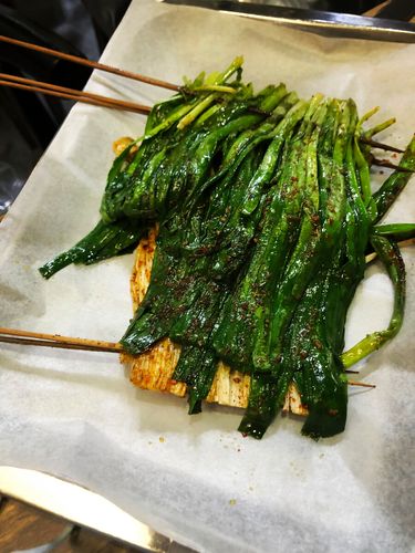 烧烤韭菜.