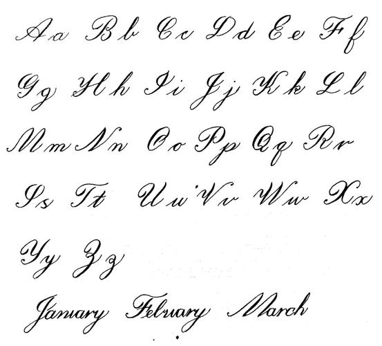 花体英文/手写/26字母_手写_手写_兴趣爱好_书法