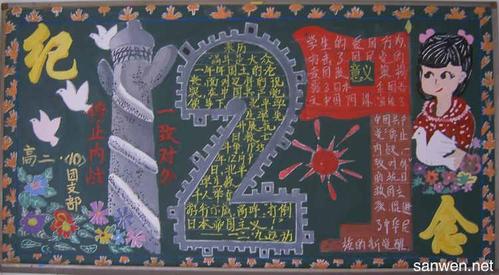 纪念12.9爱国运动黑板报