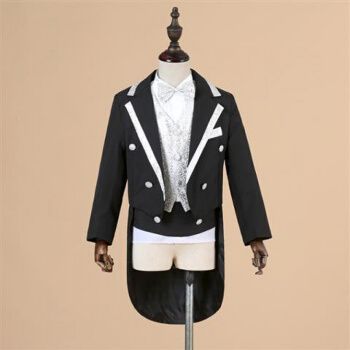 诗迪仕高端燕尾服男童燕尾服套装男孩花童礼服小学生钢琴演出服主持