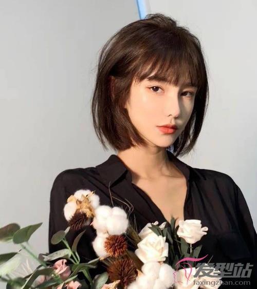 韩式一刀切短发推荐 让你做个酷甜美少女-女生短发-站