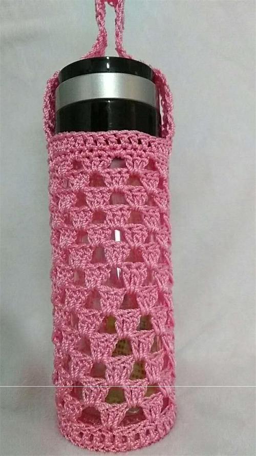 保温杯钩编针织水杯编织便携手工镂空草编毛线杯套