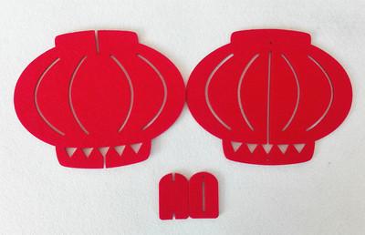 毛毡不织布灯笼 红灯笼 节日婚庆 庆典新年 装饰灯笼挂饰 挂件