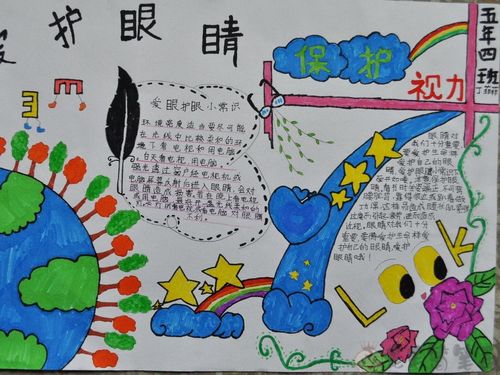 保护眼睛手抄报简单好看,爱护眼睛手抄报文字内容:"疫情居家"护眼