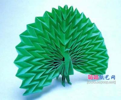 孔雀开屏折纸图解教程 - 晒晒纸艺网-43kb