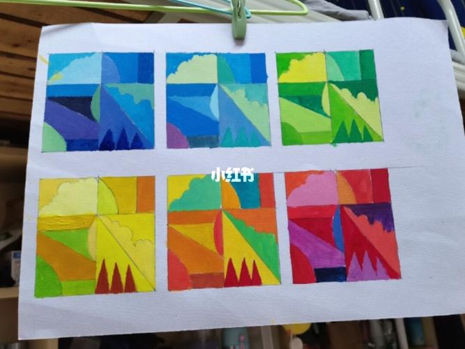 色彩构成(原创)冷暖_色彩构成_文化_绘画