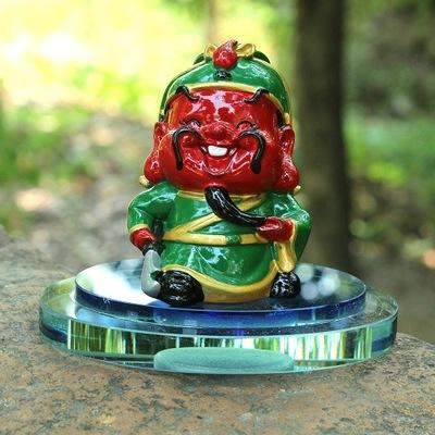 新款特价直销水晶香水 彩陶公仔香水q版红脸关二爷 表情萌萌