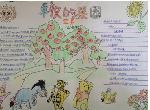关于秋天的手抄报丰收的果园